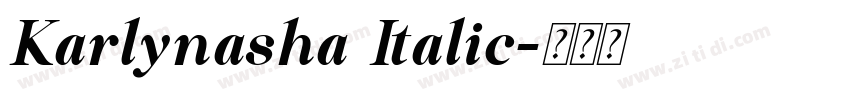 Karlynasha Italic字体转换